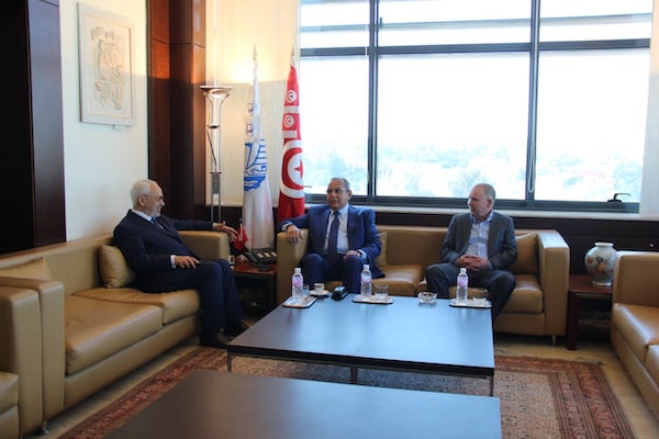 MM. Samir Majoul et Noureddine Taboubi rencontrent M. Rached Ghannouchi